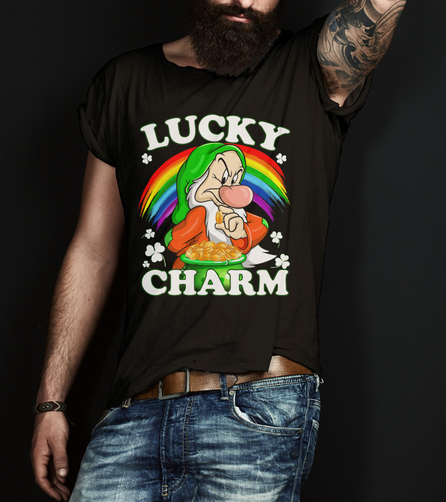 Lucky Charm Grumpy Dwarf Rainbow Treasure T-Shirt