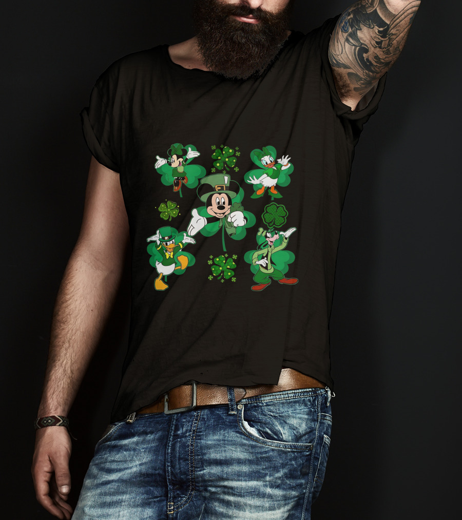 Mickey Friends St. Patrick's Day Shamrock Celebration T-Shirt