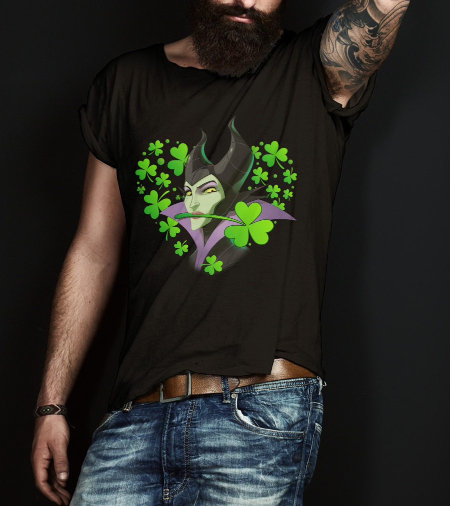 Maleficent Shamrock Heart T-Shirt