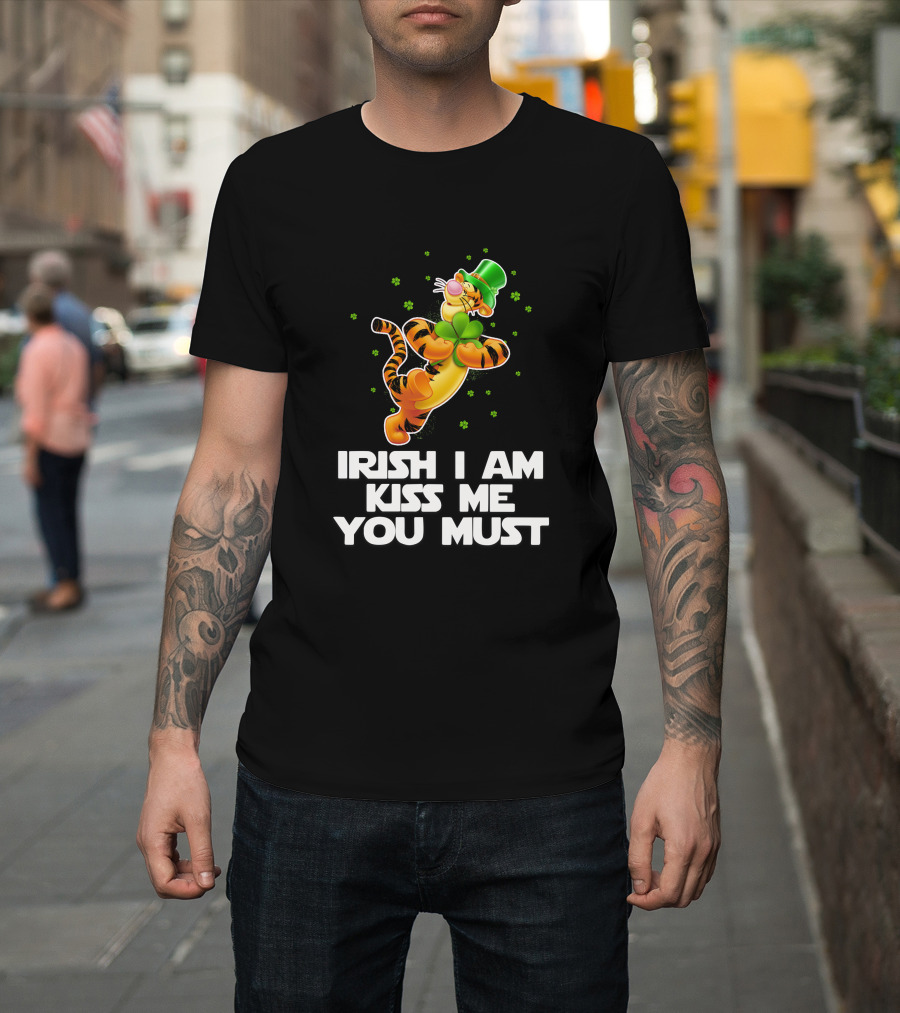 Tigger Irish I Am Kiss Me You Must St. Patrick's Day Clover T-Shirt