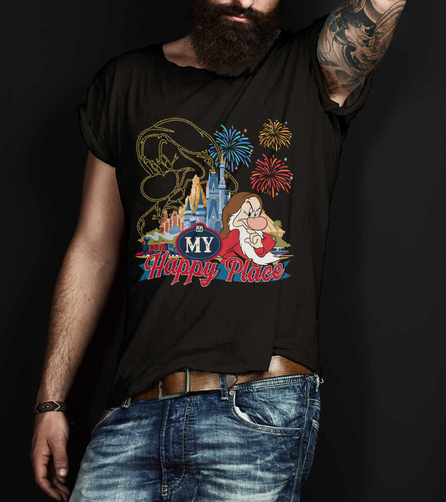 My Happy Place Grumpy Fireworks Castle T-Shirt