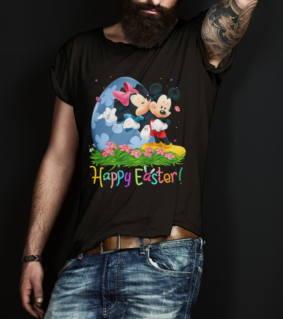 Happy Easter Mickey And Minnie T-Shirt