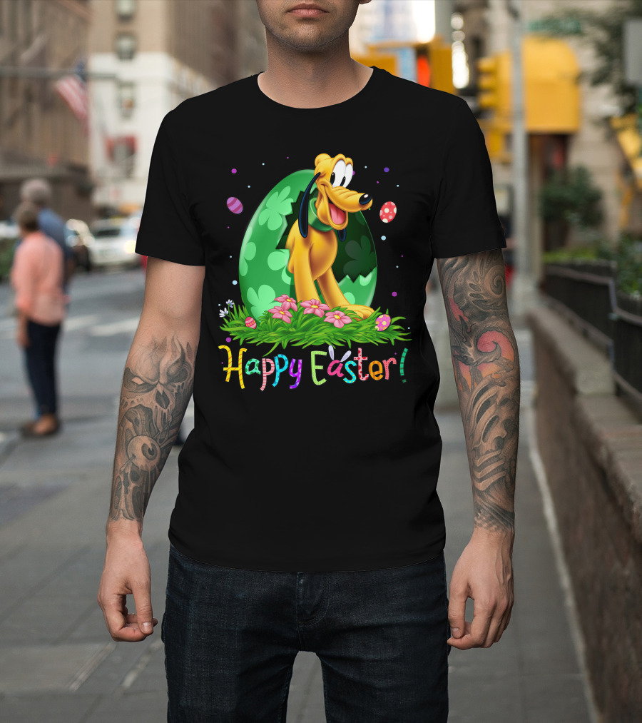 Happy Easter Pluto Disney Easter Egg Hunt T-Shirt