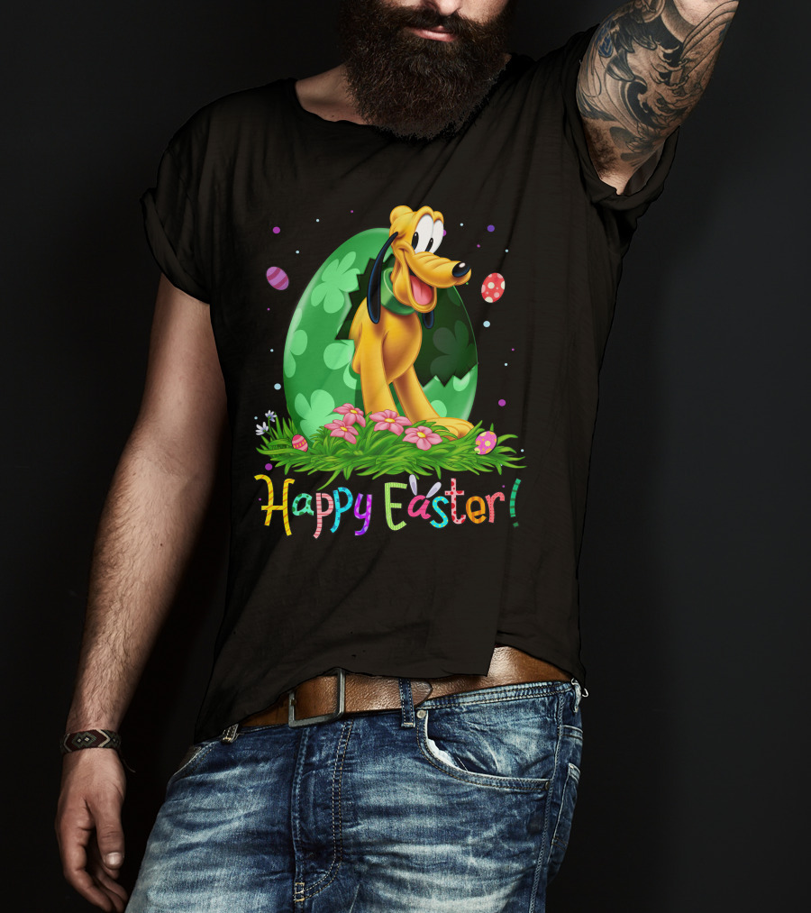 Happy Easter Pluto Disney Easter Egg Hunt T-Shirt