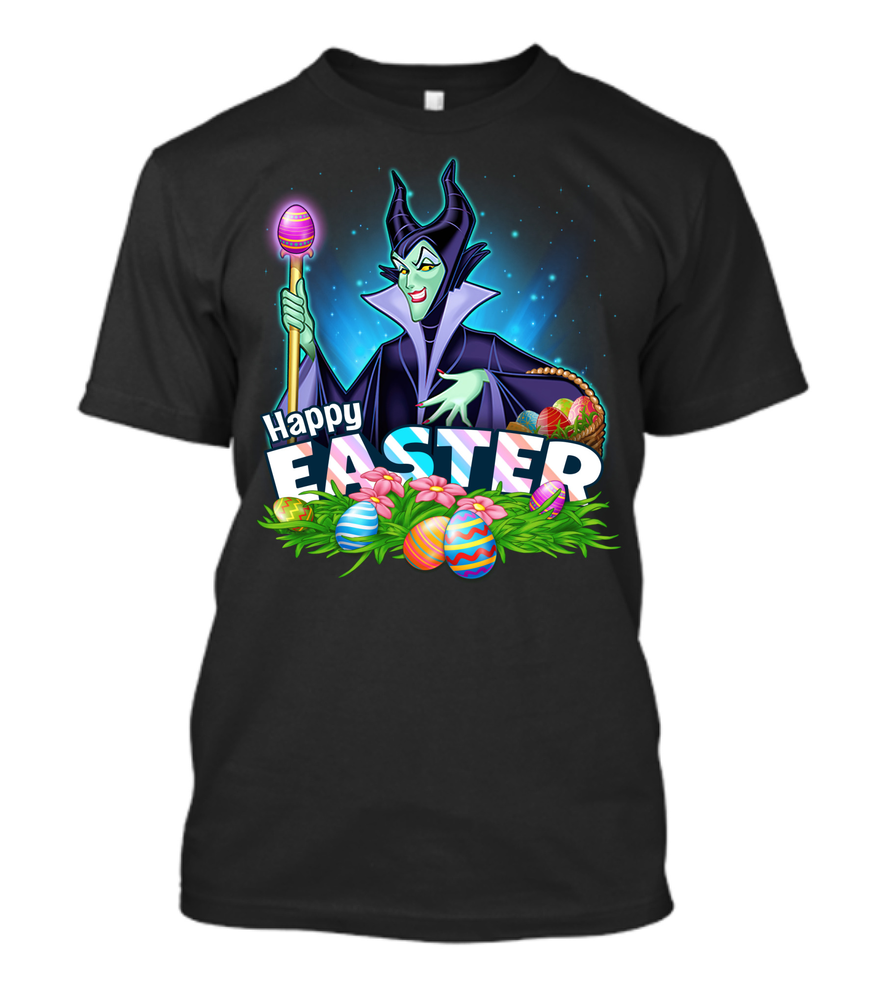Maleficent Happy Easter Basket And Eggs T-Shirt