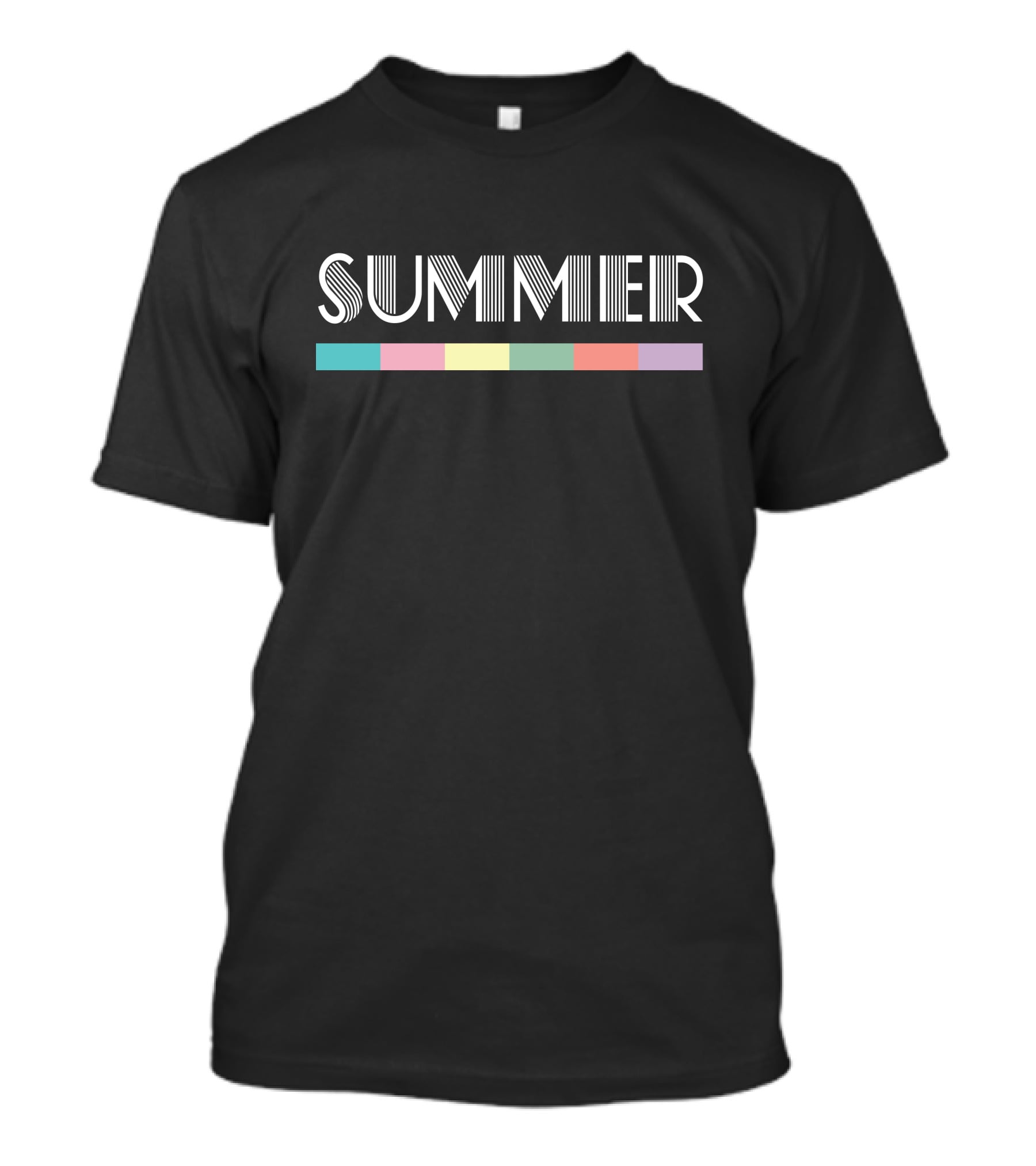 Summer Colors Stripes Pastel T-Shirt