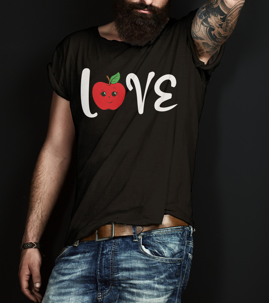 Love Cute Apple Emoji T-Shirt