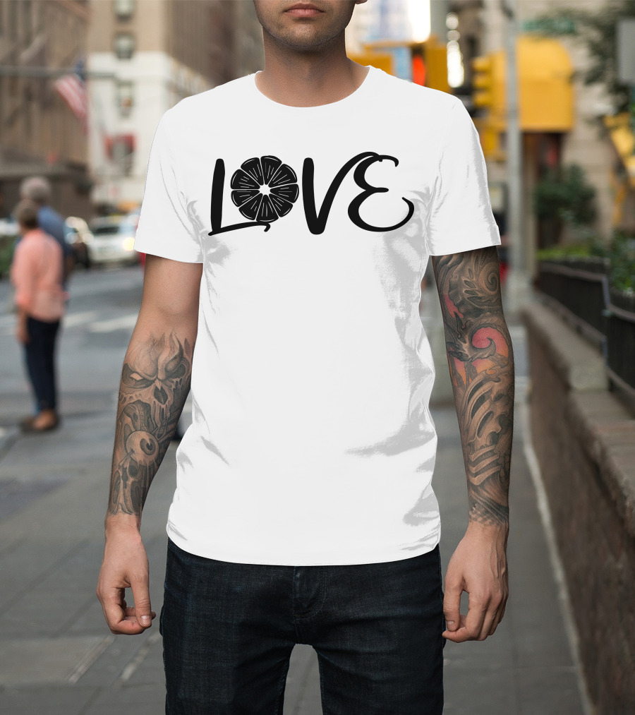LOVE LEMON Sliced Citrus Typography T-Shirt