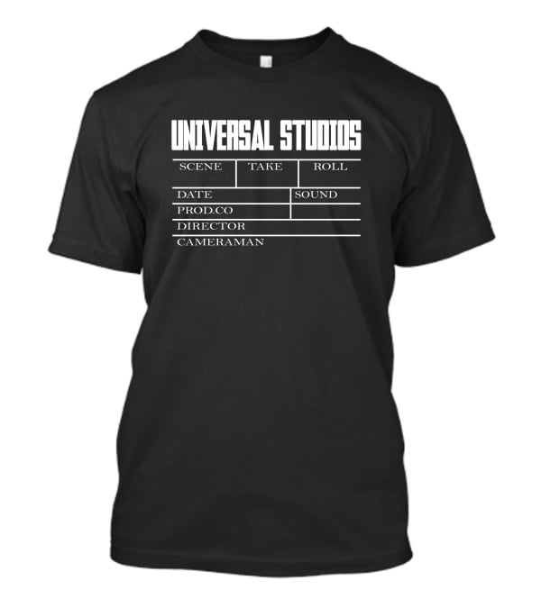 Universal Studios Scene Take Roll Date Sound Prod.co Director Cameraman T-Shirt