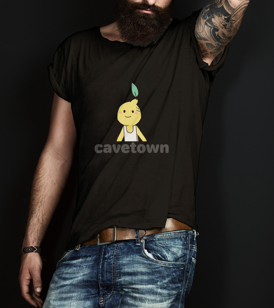 Cavetown Lemon Boy Character With Leaf And White T-Shirt