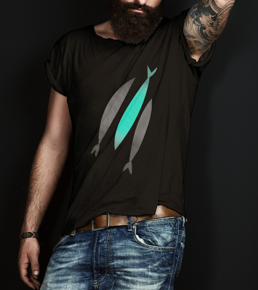 Three Fish Minimalist Abstract Trio T-Shirt