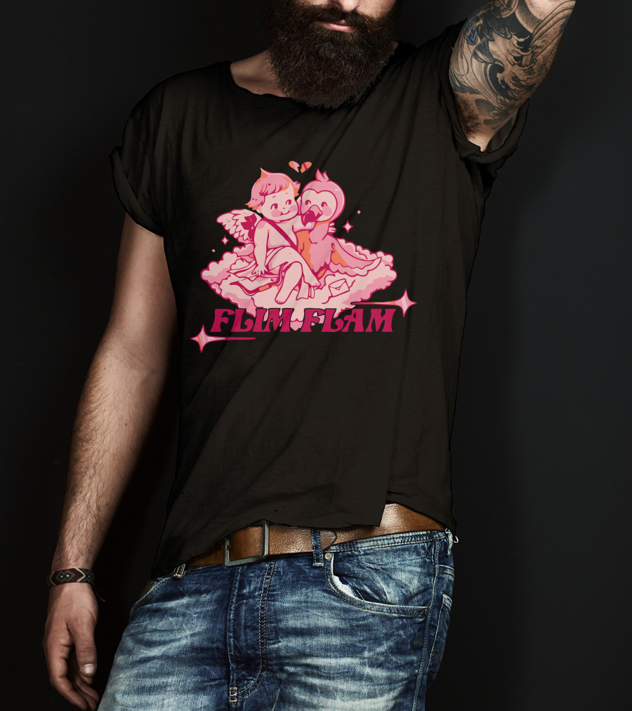 Flim Flam Cupid Flamingo T-Shirt