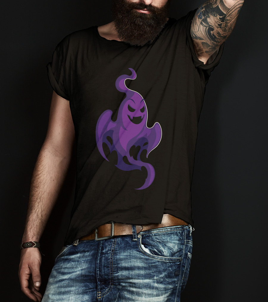Funny Purple Ghost For Halloween T-Shirt