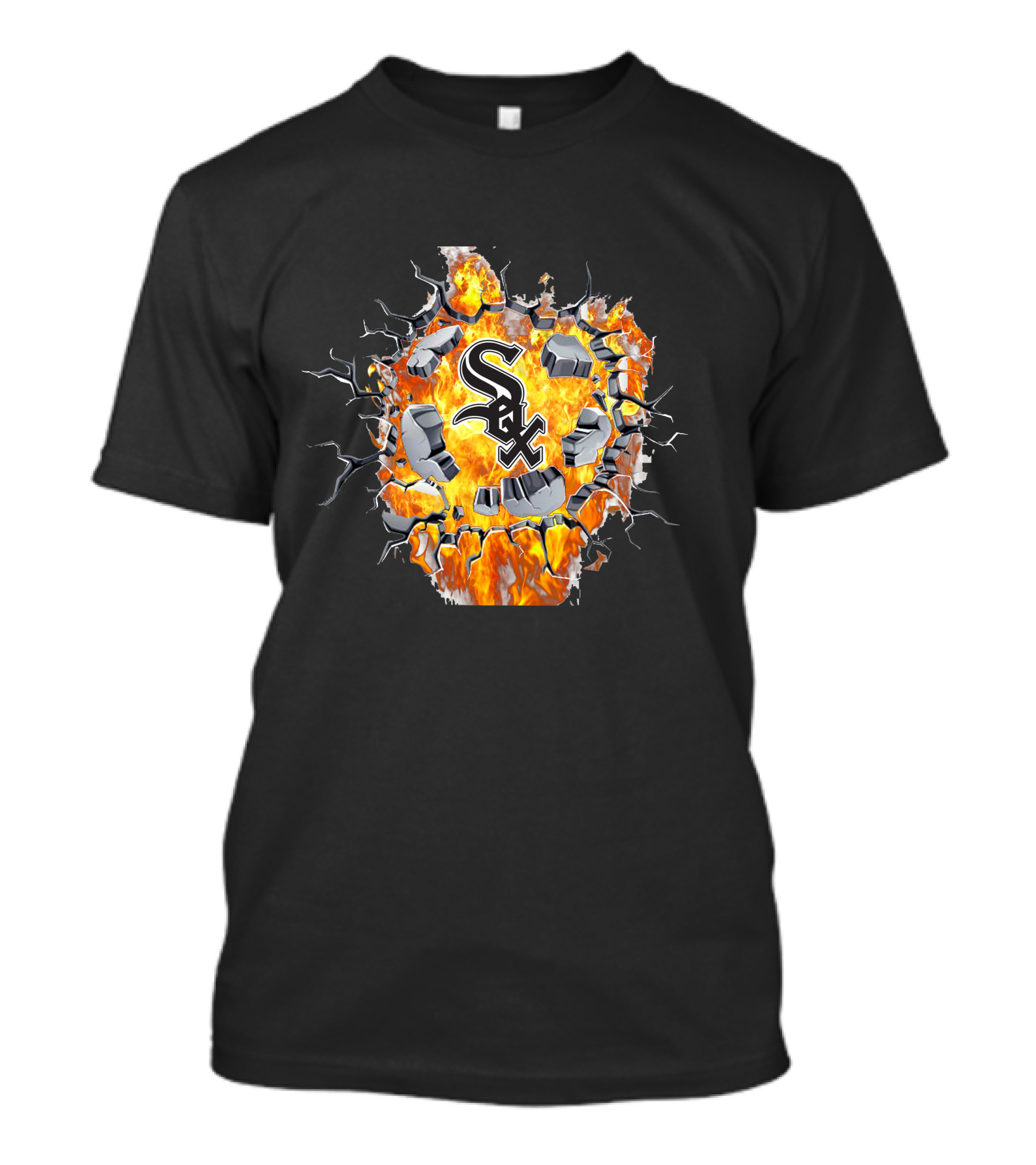 Chicago White Sox Fiery Logo Explosion T-Shirt