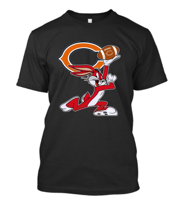 Chicago Bears Looney Tunes Bugs Bunny Football T-Shirt
