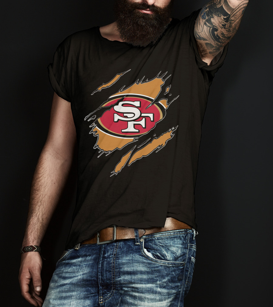 San Francisco 49ers Sf Logo Claw Rip T-Shirt