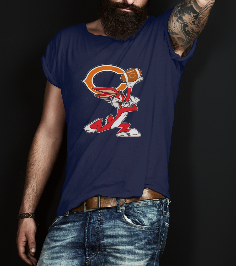 Chicago Bears Bugs Bunny Chiefs Football T-Shirt