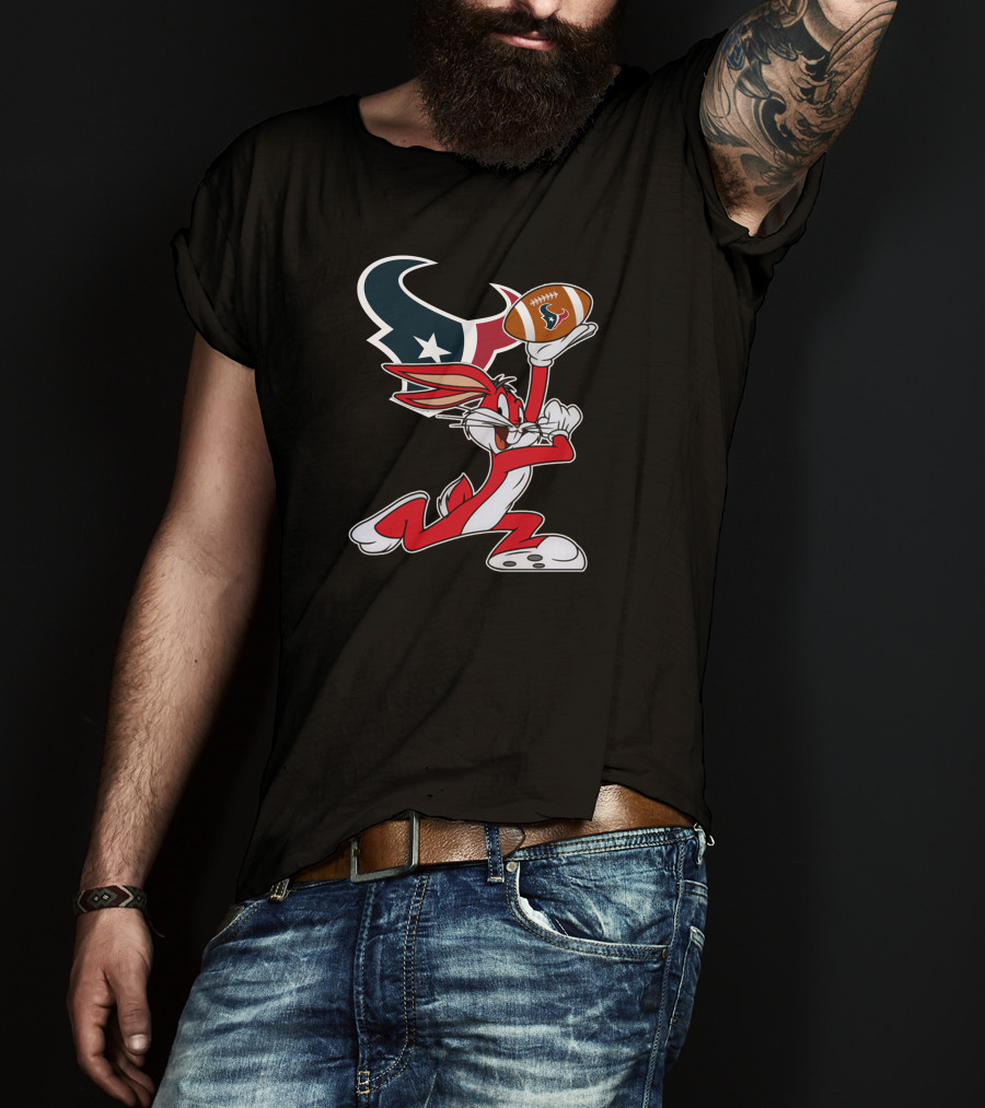 Houston Texans Bugs Bunny Chiefs Football T-Shirt