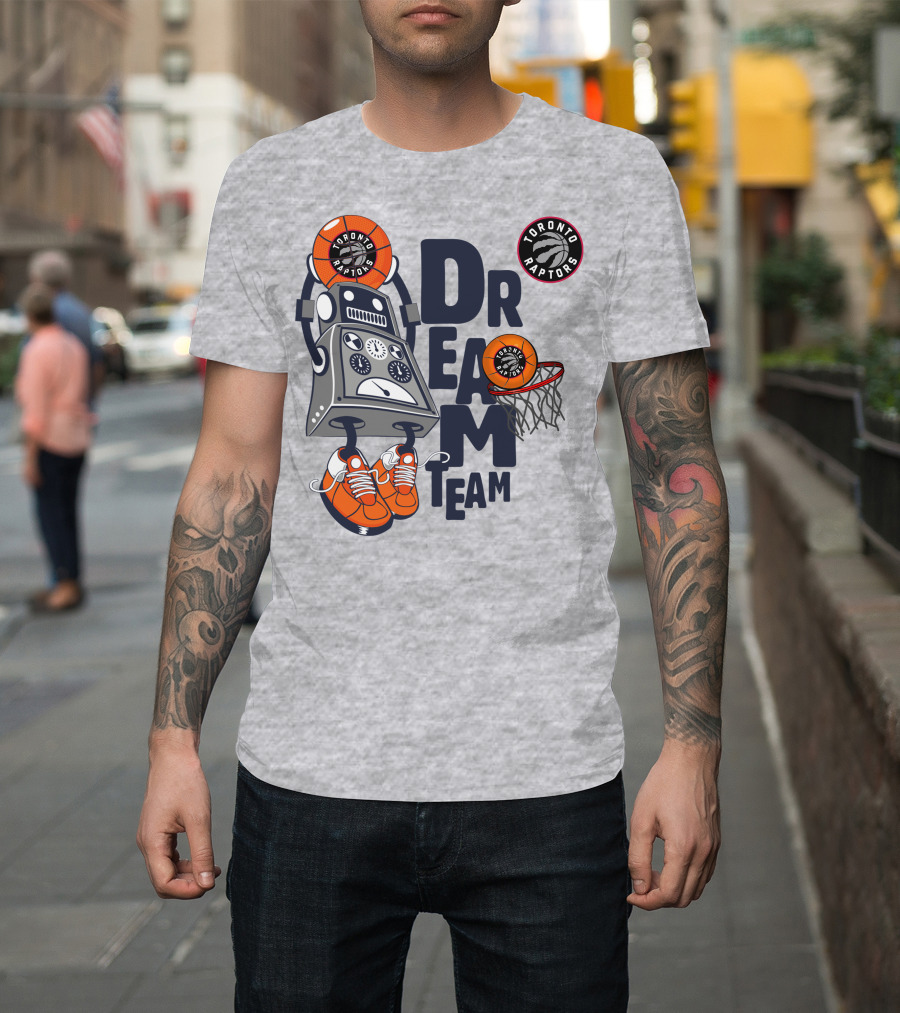 Toronto Raptors Dream Team Robot Basketball Hoops Sneakers T-Shirt