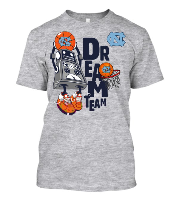 North Carolina Dream Team Basketball Robot Sneakers Iconic Blue T-Shirt