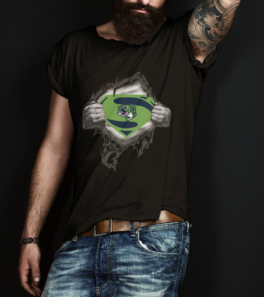 Gwinnett Stripers Superman Fish T-Shirt