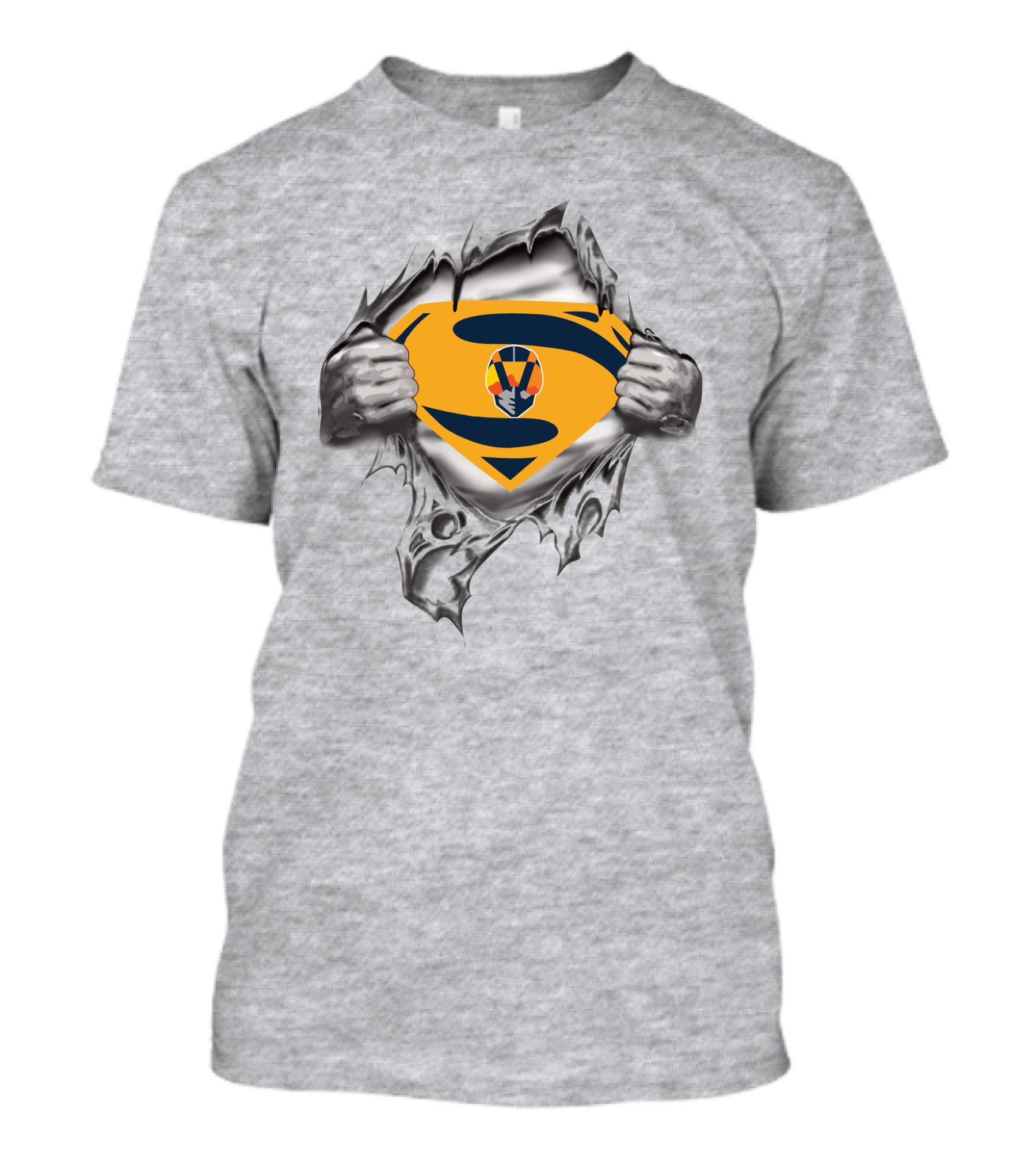 Las Vegas Aviators Superman Logo Rip T-Shirt