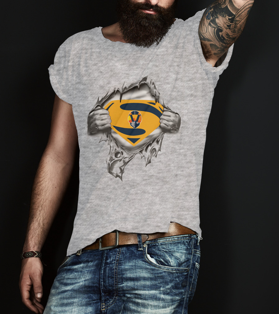 Las Vegas Aviators Superman Logo Rip T-Shirt