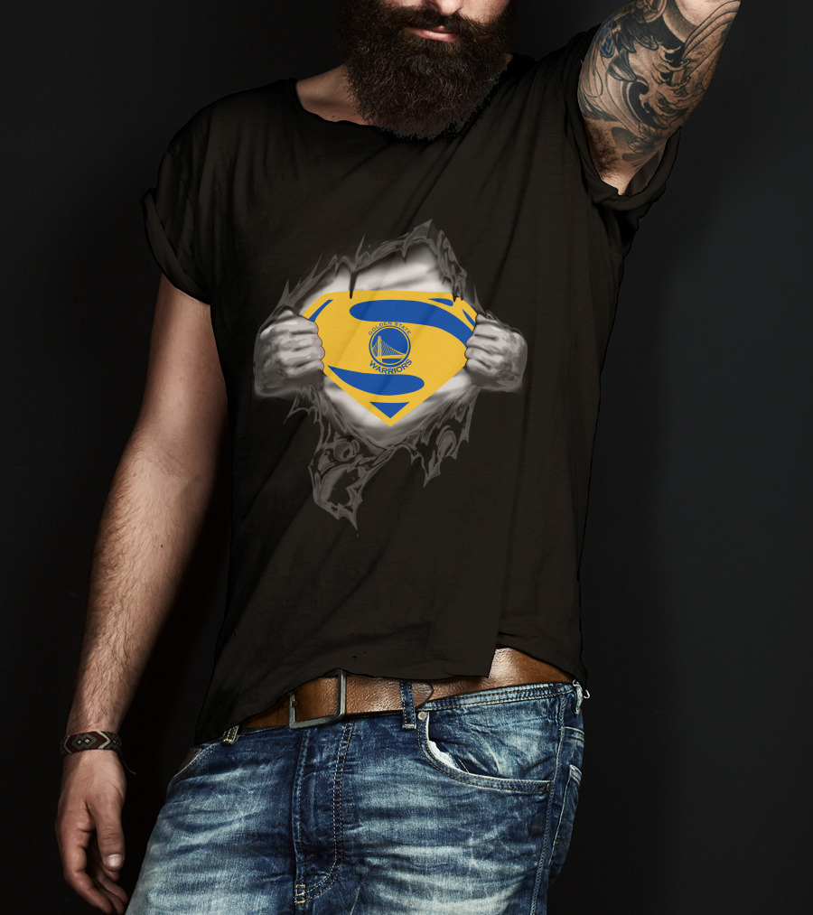 Golden State Warriors Superman Logo Burst T-Shirt