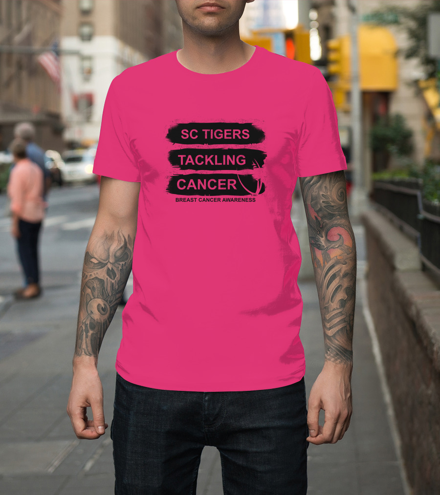 SC Tigers Tackling Cancer Breast Cancer Awareness T-Shirt