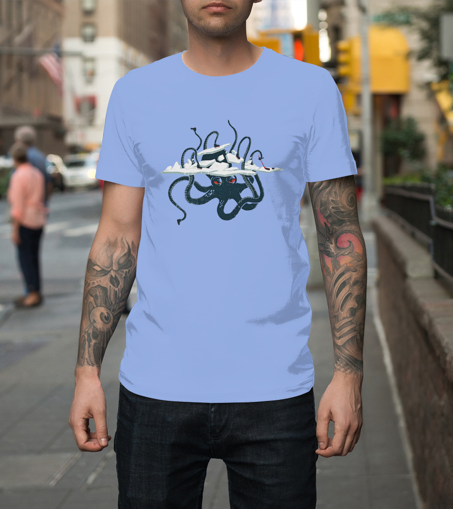 Alair Seattle Kraken Octopus Hockey Arena Scene T-Shirt