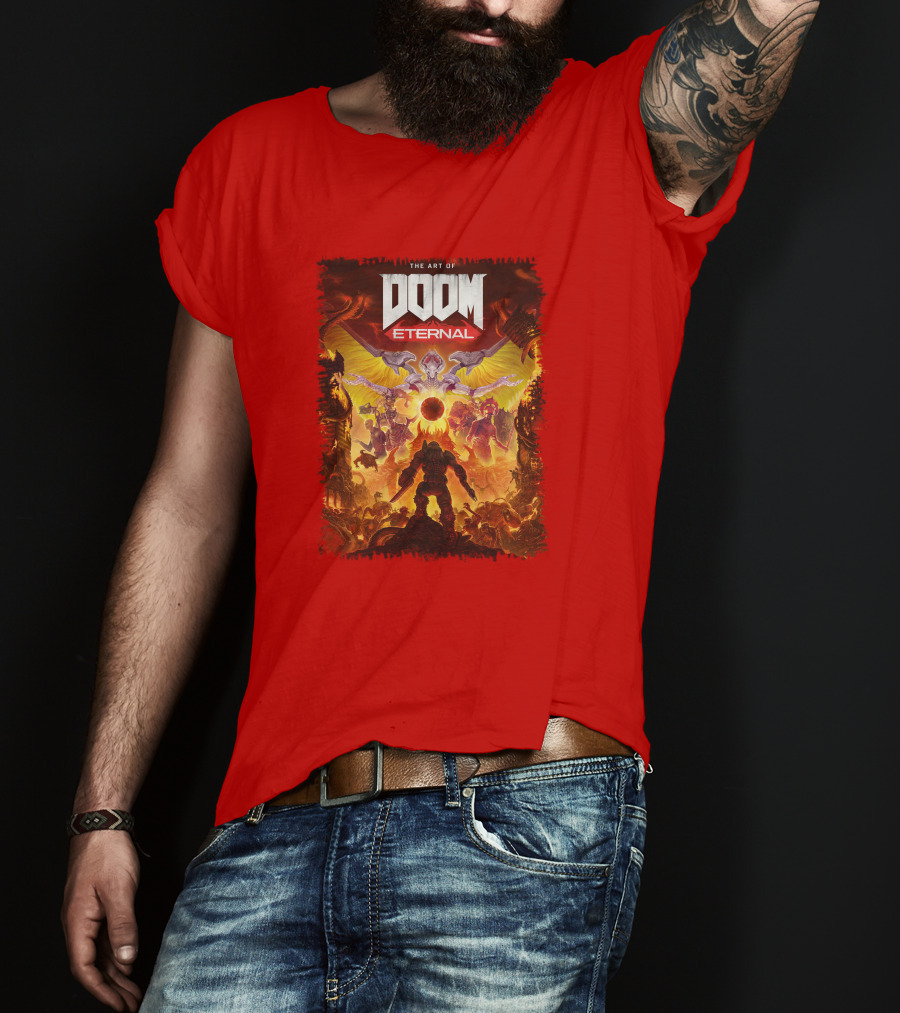 DOOM Eternal The Art Of Fiery Battle Imagery Iconic Elements T-Shirt