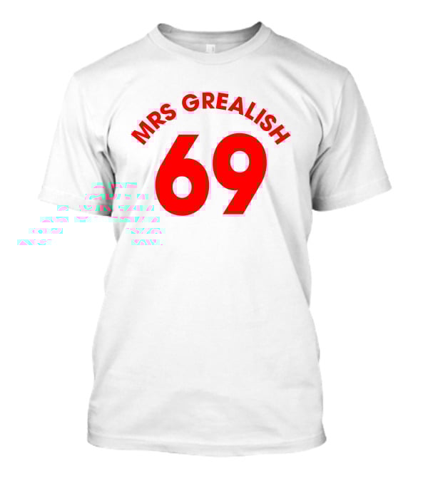 MRS GREALISH 69 Red Bold Arch Text T-Shirt
