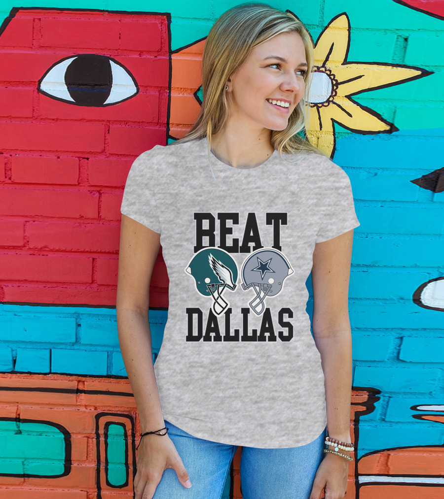 Nick Sirianni Beat Dallas Eagles Helmet Showdown T-Shirt