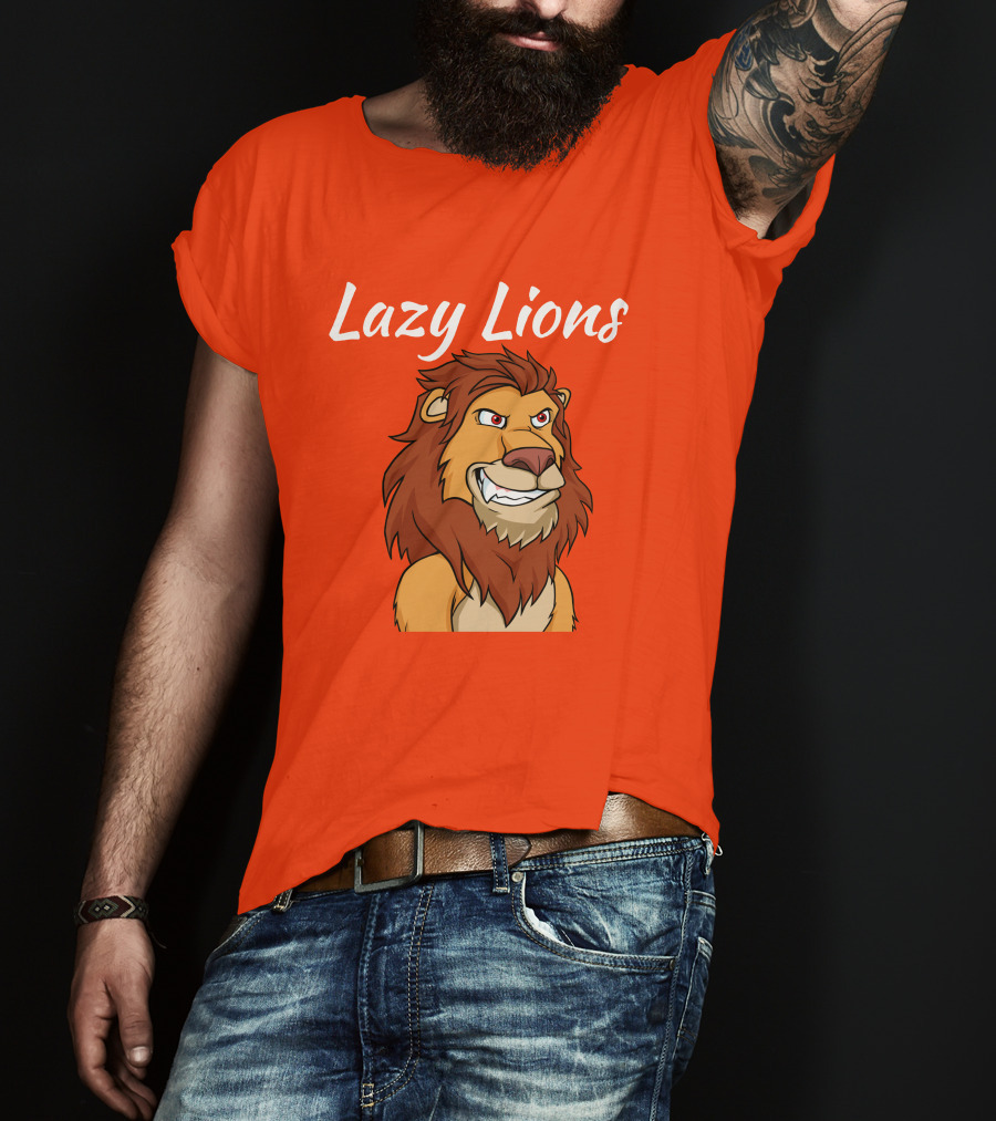 Lazy Lions NFT Apparel Bold Cartoon Lion T-Shirt