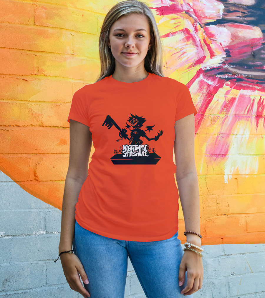 Nightmare On Smashville Halloween Scarecrow Image T-Shirt