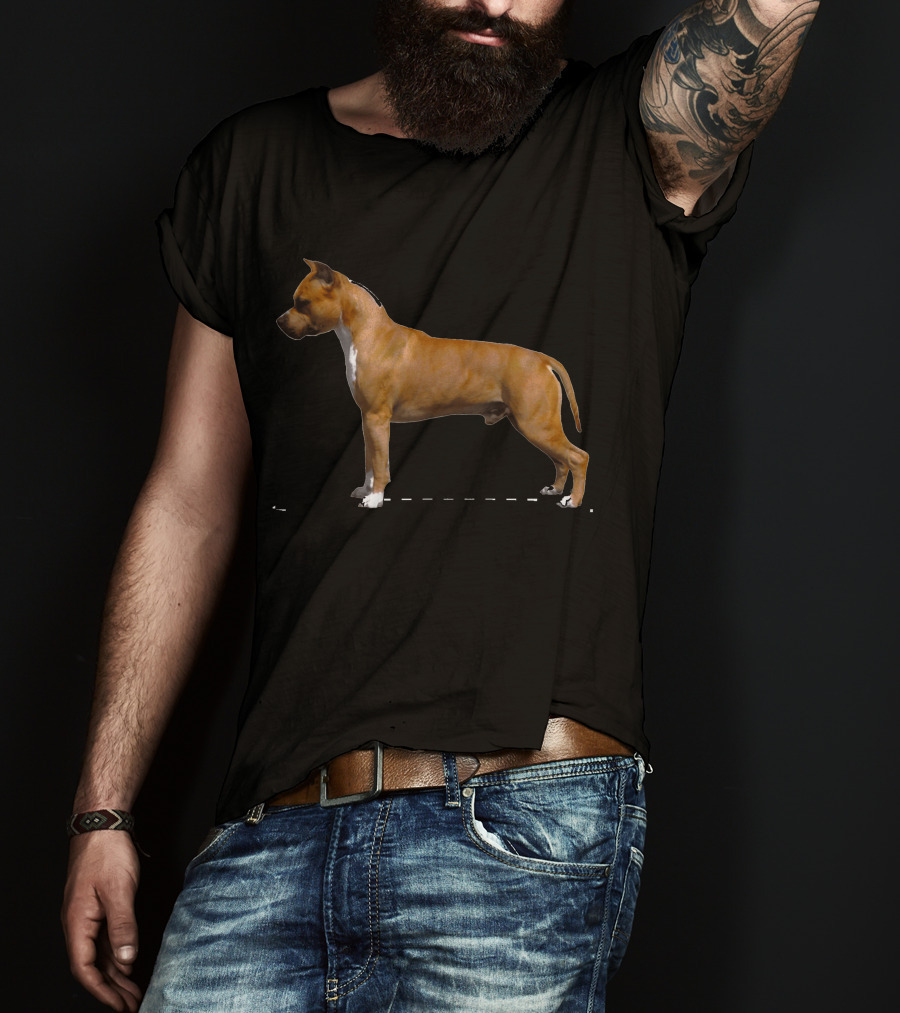 American Staffordshire Terrier Standing Profile T-Shirt