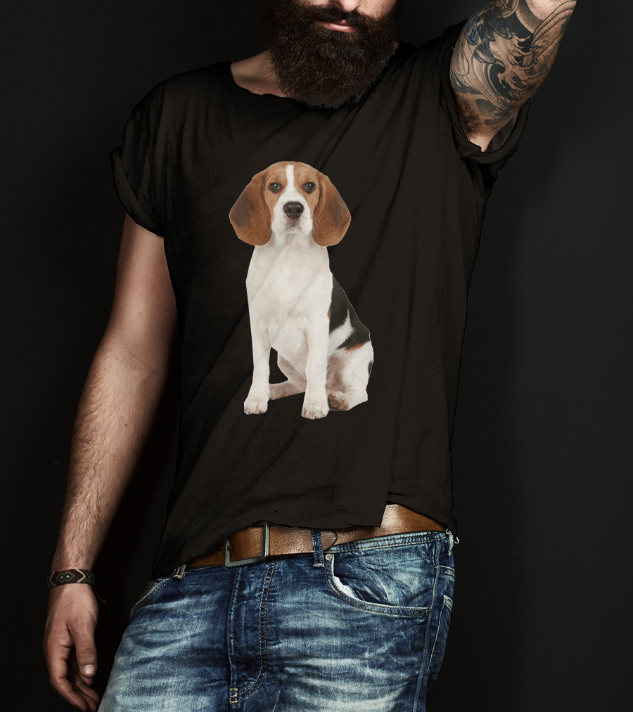Beagle1 Portrait Dog Sitting T-Shirt
