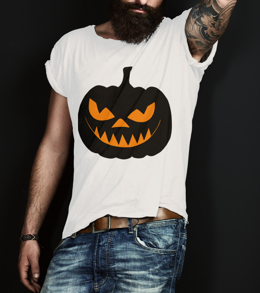 Scary Jack O Lantern Pumpkin Face T-Shirt