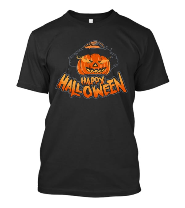 Happy Halloween Pumpkin On Fire T-Shirt