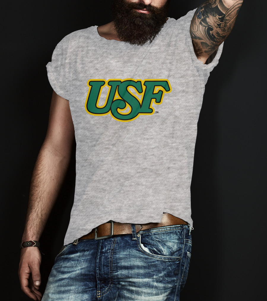 Homefield Apparel Store USF Vintage 1980s USF Logo Gray T-Shirt