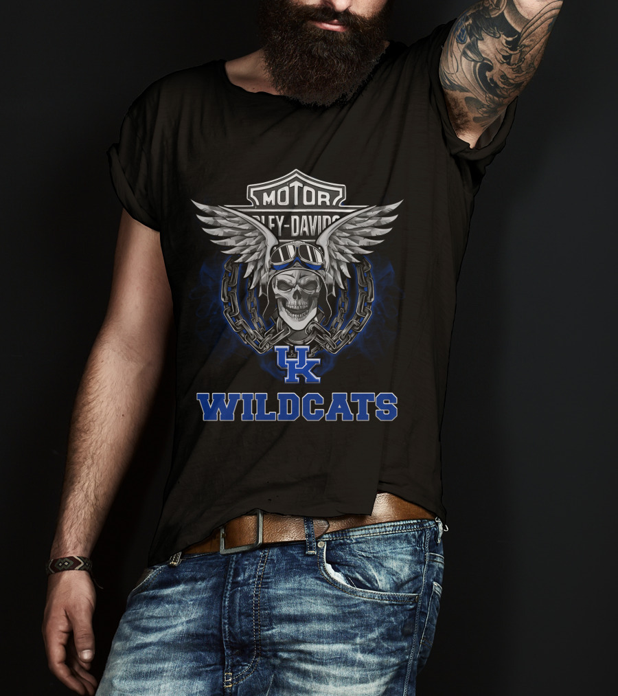 Harley Davidson Motor Uk Wildcats Kentucky Ncaa T-Shirt
