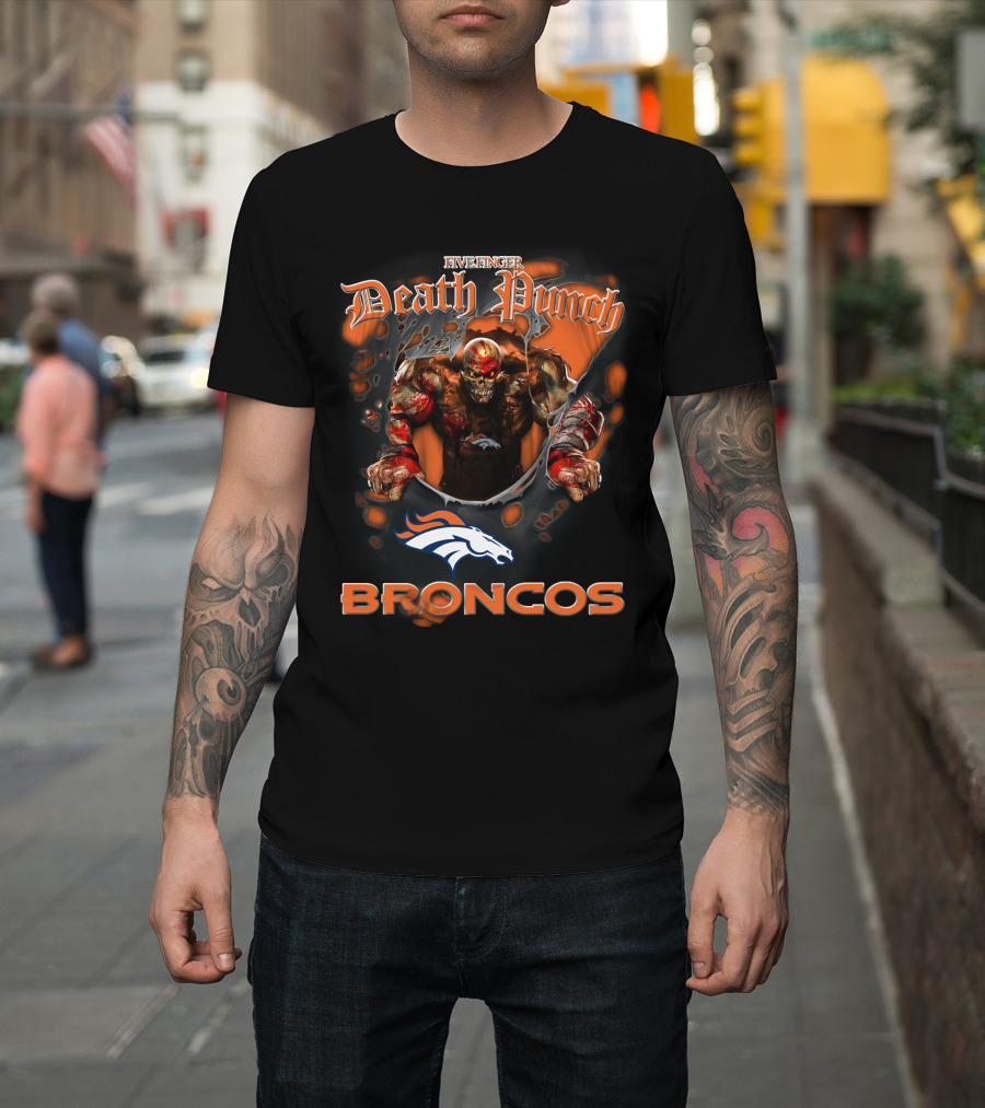 Five Finger Death Punch Denver Broncos Nfl T-Shirt