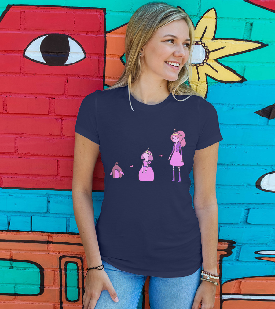 Princess Bubblegum Transformation Evolution Adventure Time T-Shirt