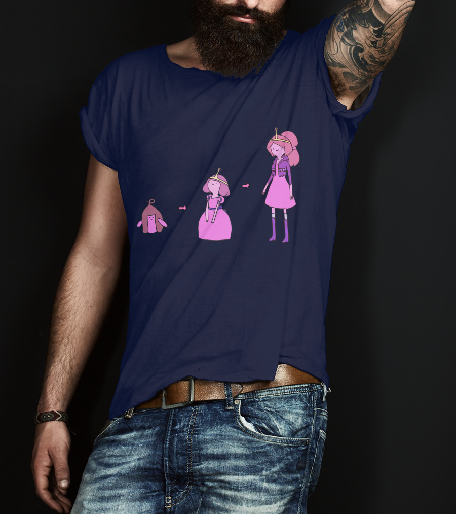 Princess Bubblegum Transformation Evolution Adventure Time T-Shirt
