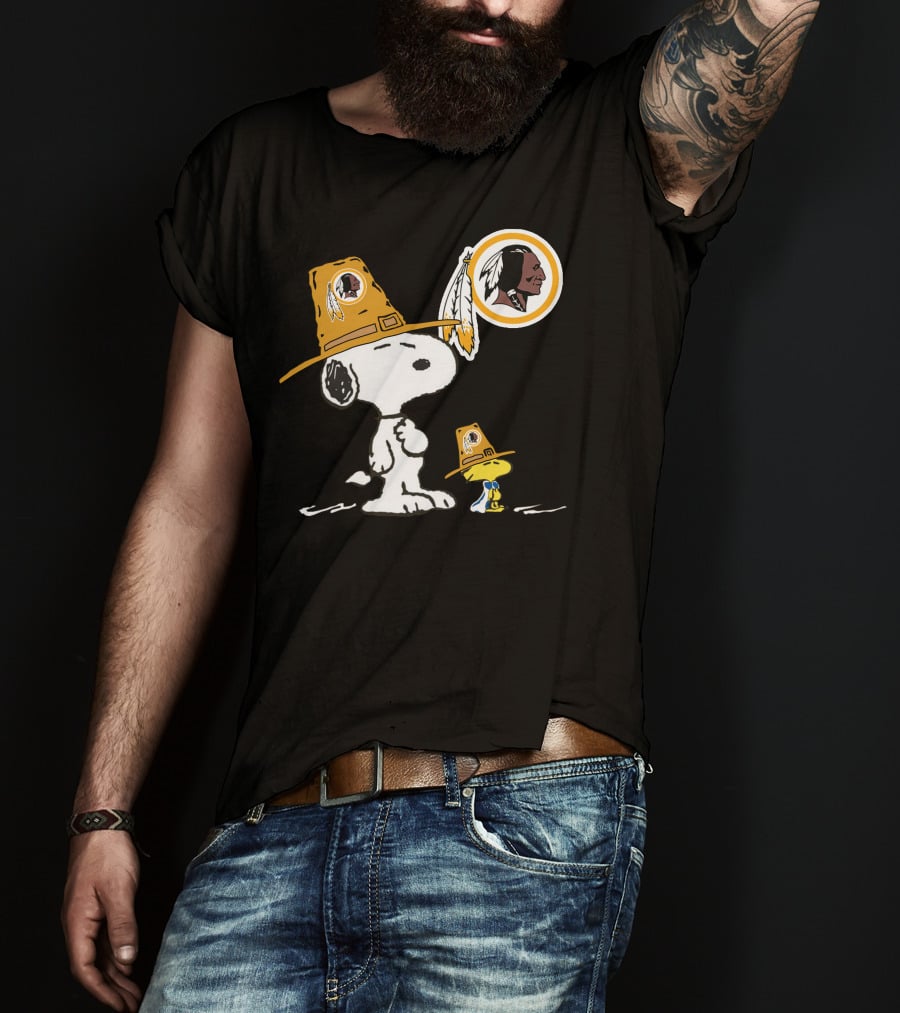 Snoopy Woodstock Washington Redskins Football Fan Gear T-Shirt
