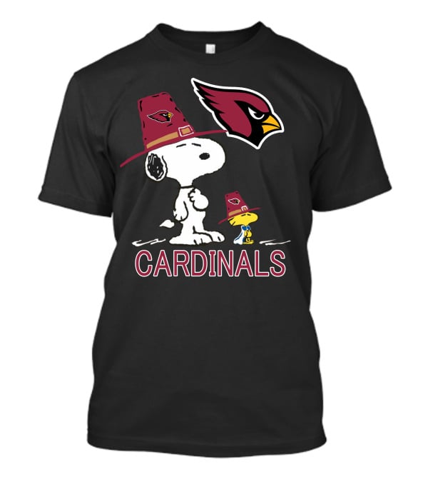 Snoopy Cardinals Peanuts Woodstock NFL Football Hat T-Shirt
