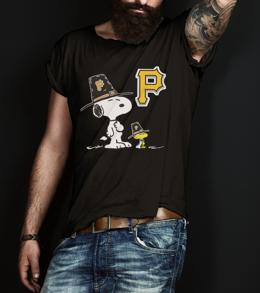 Snoopy Pittsburgh Pirates Thanksgiving Hat Peanuts T-Shirt