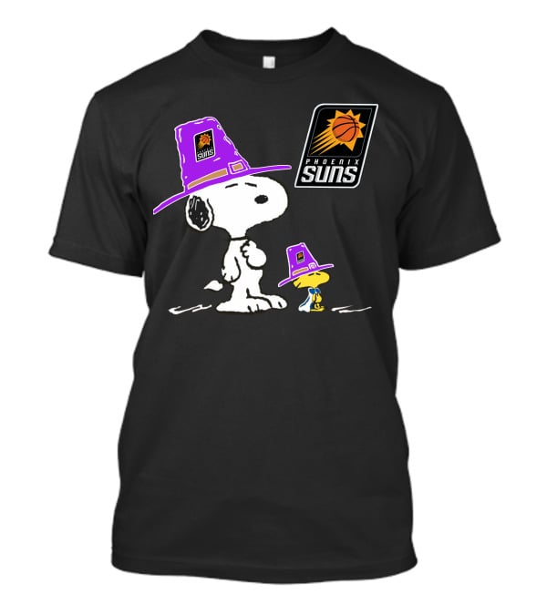 Phoenix Suns Snoopy Woodstock Pilgrim Hats T-Shirt