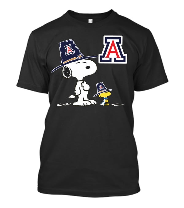 Arizona Wildcats Snoopy Woodstock Peanuts Sports Fan T-Shirt