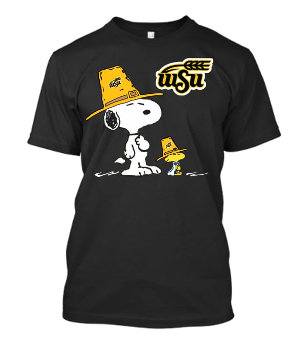 Wichita State WSU Snoopy Woodstock Pilgrim Hat T-Shirt